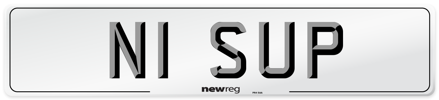 N1 SUP Number Plate from New Reg